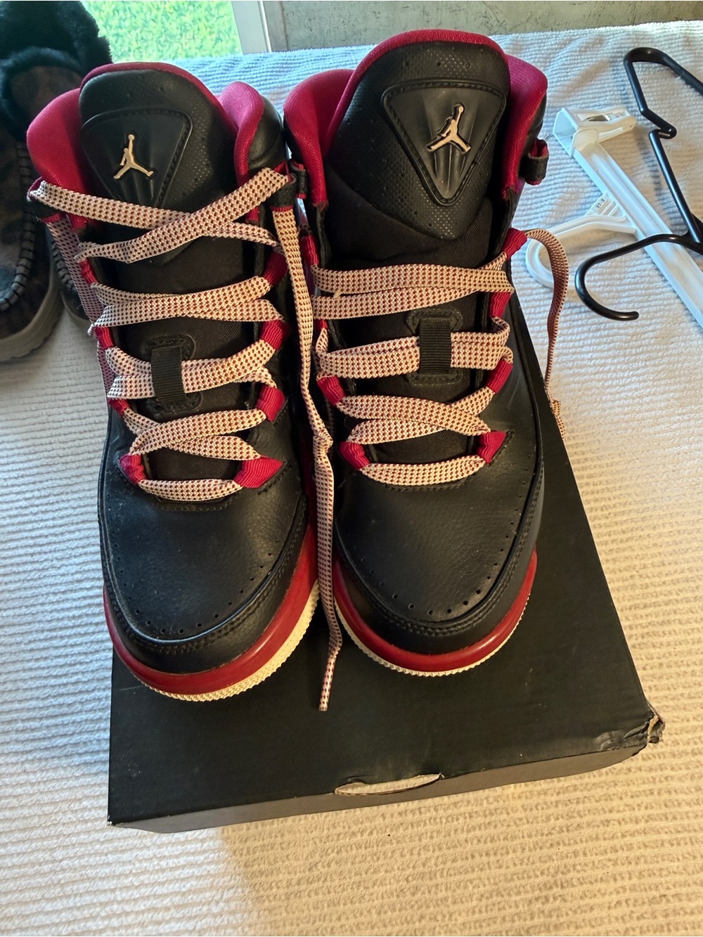 Air Jordan Black & Pink High Top Sneakers